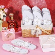 Pantofle pro Hestya Svatební hosty 24 párů White 4 Velikosti