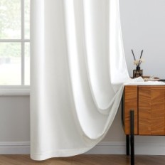 Miuleee 140x265 cm πέπλο κουρτίνες λευκή μη καλωδίωση στο υπνοδωμάτιο και σαλόνι