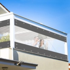 Plandeka przezroczysta PVC 420 g/m2 z oczkami wodoodporna 3x3m