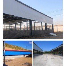 Inclinación transparente PVC 420 g / m2 con estanques impermeable 3x3m