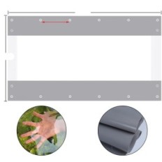 Tilt Transparent PVC 420 g / m2 mit Teiche wasserdicht 3x3m