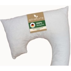 Sleeping pillow on the side with a natural filling