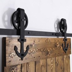 Colhendo definido para portas deslizantes 201cm Vintage Wood Wood roda (sem portas)