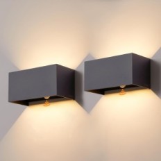 LED Outer Lamp Celavy 2 st. Antracit med IP65-rörelsesensor