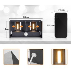 LED vnější lampa Celavy 2 ks. Antracit s IP65 senzor pohybu