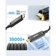 Cabo USB-C para USB-C GEOHN.G 10 M Fibra Óptica 10Gbps Exhibition
