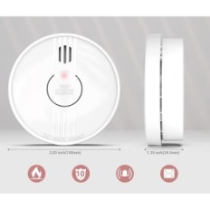 Rooksensor en brandalarm Putogesafe 206C rookmelders 10 jaar 12 stuks.