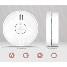Savun anturi ja palohälytys Putogesafe 206C Smoke Detektorit 10 vuotta 12 kpl.