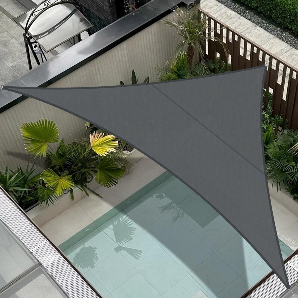 Zeilzeil Coole Area Triangular 5x5x7m Waterdichte Tuin Terras Houtskool Grijs