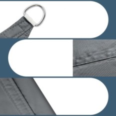 "Sail Bair Cool" plotas trikampis 5x5x7m vandeniui garo terasos anglis pilka