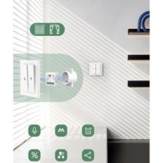Wi-Fi MaxCio QS-WiFi-ECC02 roller switch with programmer and voice control