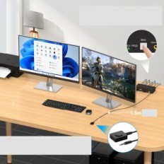 Switch KVM DisplayPort VPFET 2 PC 2 Monitores 4K120Hz USB 3.0 8K60Hz