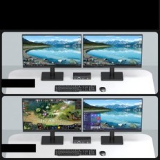 KVM DisplayPort VPFET 2 PC 2 monitorok 4K120Hz USB 3.0 8K60Hz