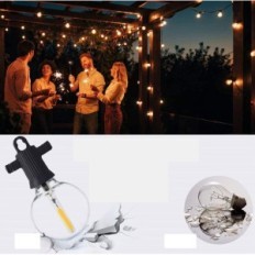 Garden lights ZOTOYI 45M Waterproof IP65 73 + 3 Bulbs G40-1W-E12