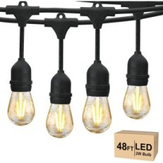 GARLAND GARLAND SVATER LED 15M S14 IP65 15 + 1 ampoules de lumière 2W WHITE WHITE 2700K Exposition