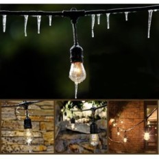 GARLAND GARLAND SVATER LED 15M S14 IP65 15 + 1 ampoules de lumière 2W WHITE WHITE 2700K Exposition