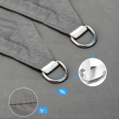 Sail sunglasses waterproof 3x5m Ankuka gray 98% UV protection