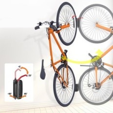 Soporte de pared para bicicleta vertical mimoke rojo 3pcs. MTB y carretera