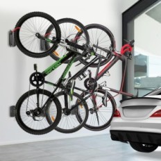 Suporte da parede para a bicicleta vertical Mimoke Red 3pcs. MTB e estrada