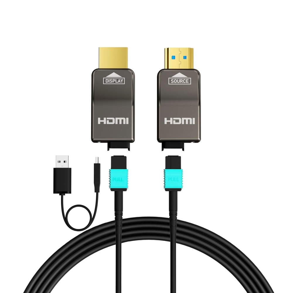 Cabo HDMI 2.1 8K 3M RuiPro Fibra Óptica 48Gbps Earc HDR PS5 / TV