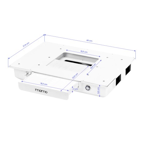 Momo 04-BL kosmetikbord med absorber — ovansida