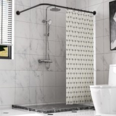 Stick-douche d'angle extensible d'occasion L SIKAIQI NOIR 70-100CM