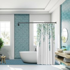 Bastone da doccia angolare di Stretchy usato L Sikaiqi nero 70-100cm