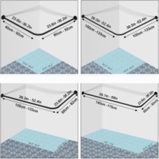 Použité Sterotice Corner sprchy Stick L Sikaiqi Black 70-100cm