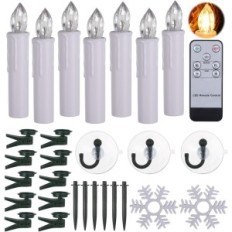 LED candles with a pulley remote. 40pcs. Blanc chaud pour arbre de Noël et décoration