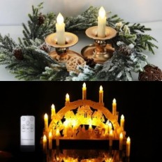 LED stearinlys med en remskive fjernbetjening. 40pcs. Varm hvid til juletræ og dekoration