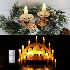 LED stearinlys med en remskive fjernbetjening. 40pcs. Varm hvid til juletræ og dekoration