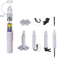 LED stearinlys med en remskive fjernbetjening. 40pcs. Varm hvid til juletræ og dekoration