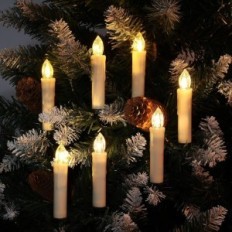 LED candles with a pulley remote. 40pcs. Warm white for Christmas tree and decoration