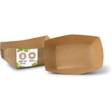 Vienkartiniai dubenys iš Kraftowe kartono Biozoyg DCA061591 800ml 500pcs.