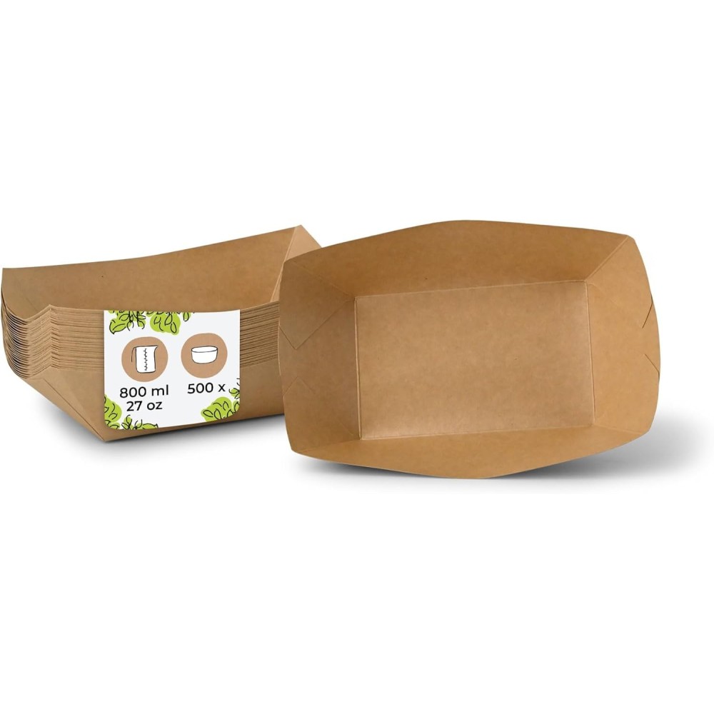 Cuencos desechables de la cartulina Krafttowe Biozoyg DCA061591 800ml 500pcs.