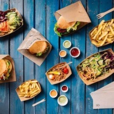 Tigelas descartáveis do cartão de Kraftowe Biozoyg DCA061591 800ml 500pcs.