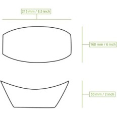 Μπολ μίας χρήσης από το χαρτόνι Kraftowe Biozoyg dca061591 800ml 500pcs.