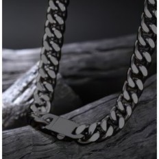 Gebruikte Bandmax Staal Ketting 12mm Miami Cubaanse Zwart 20mm