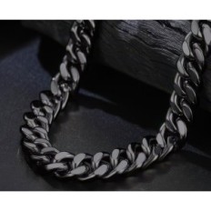 Rabljena Bandmax Steel ogrlica 12mm Miami kuban črna 20mm