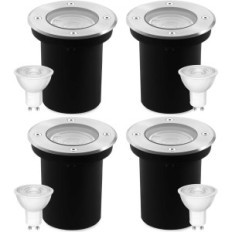 Goodia Floor Lukturi 4 gab. GU10 IP67 Regulējams 3 silts balts