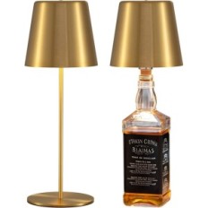 Lampes de bouteille Visdanfo 2 pcs. Touche sans fil LED d'or 4000 mAh