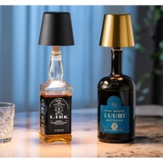 Lampes de bouteille Visdanfo 2 pcs. Touche sans fil LED d'or 4000 mAh