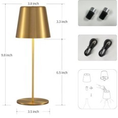 VISDANFO 2 LED vezeték nélküli érintés arany 4000 mAh