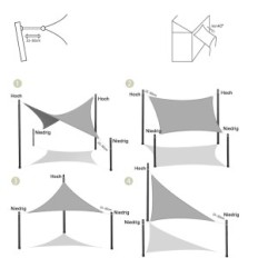 Rabljena AXT Sail Sail jadranje 4x6m pravokotno kremo