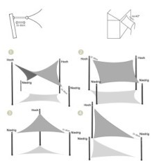 Axt Axt Sail Sail Sail 4x6M Crema rettangolare