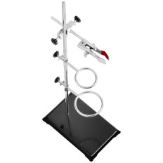 Stativlaboratorieholder med udstyr 1 Håndtag 2 Ringe 50 mm 70 mm