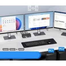 Lüliti KVM TJCXELE HDMI + DP 2 PC 3 USB 3.0 Monitoride näitus
