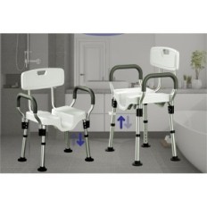 Chaise de douche Littney d'occasion avec dossier et accoudoirs de l'inversion