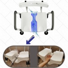 Použité sprchové židle s opěradlem a područkami z obrácení