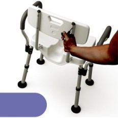 Used Littney shower chair with backrest and armrests of the reversal